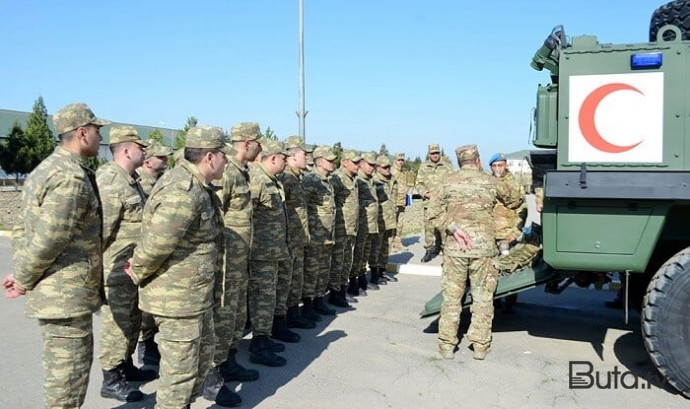  Hərbi vəzifəlilərlə təlim toplanışı başladı  