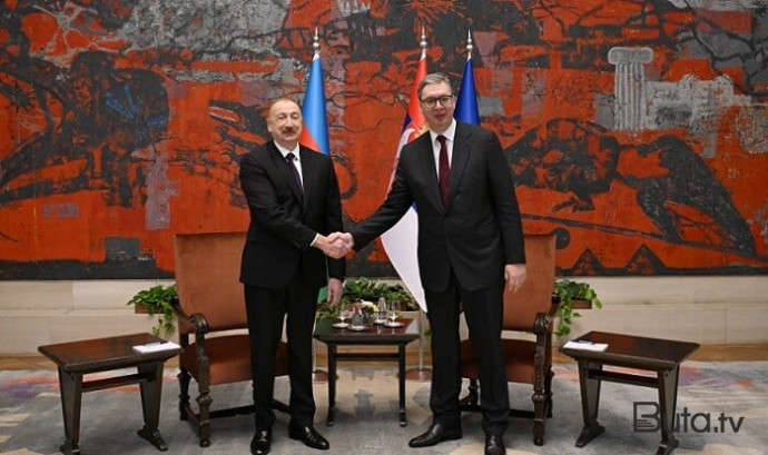  Əliyev və Vuçiç mətbuata bəyanatla çıxış edirlər  