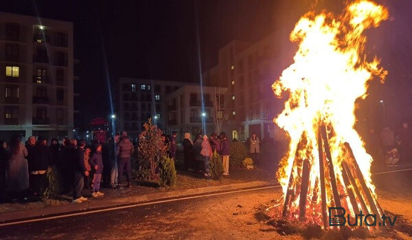  Ağdamda ilk bayram tonqalı qalandı - Foto  