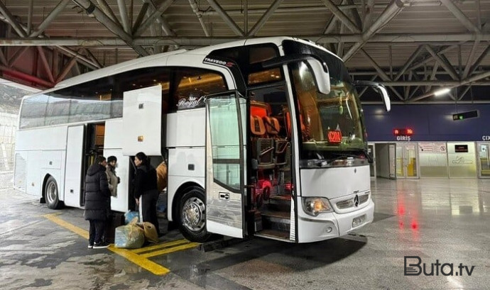  Bakı-Laçın reysi üzrə ilk avtobus yola düşdü - Foto  