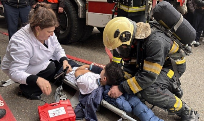  FHN Şahbuzda orta məktəbdə təlim keçirdi - Video  