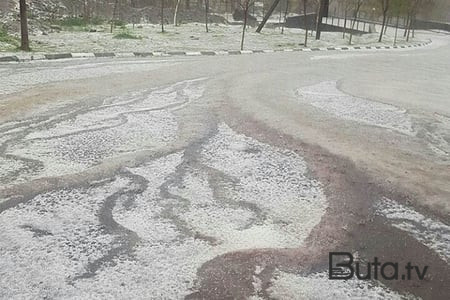  Azərbaycanda bu kəndlərə dolu düşdü, şimşək çaxdı  
